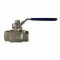 Midland Metal Ball Valve, 2Piece, 14 Nominal, Threaded, 2000 psi WOG, Full Port, Media Air, Oil and Water, CF8 949171